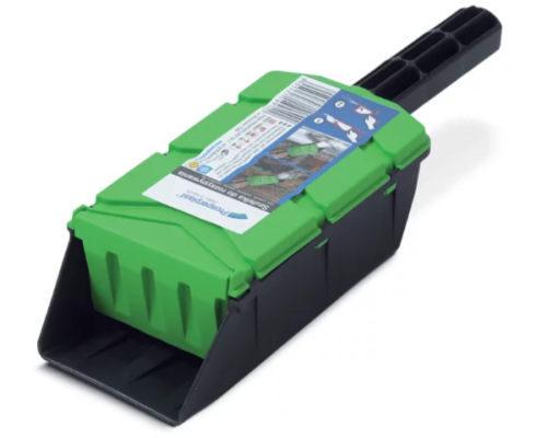 Ręczny dozownik do soli nasion nawozu zielony siewnik Sharkie