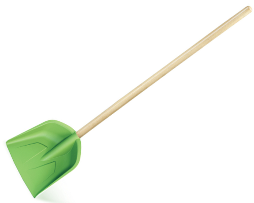 Zielona łopatka dla dzieci do piasku śniegu lub ziemi Load Baby