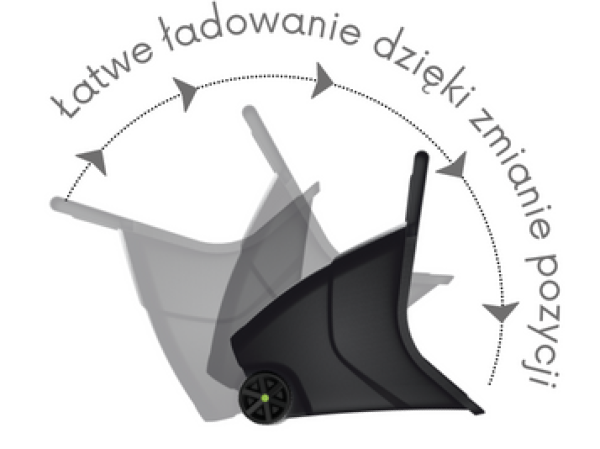 wózek do ogrodu czarny 85 l Load&Go