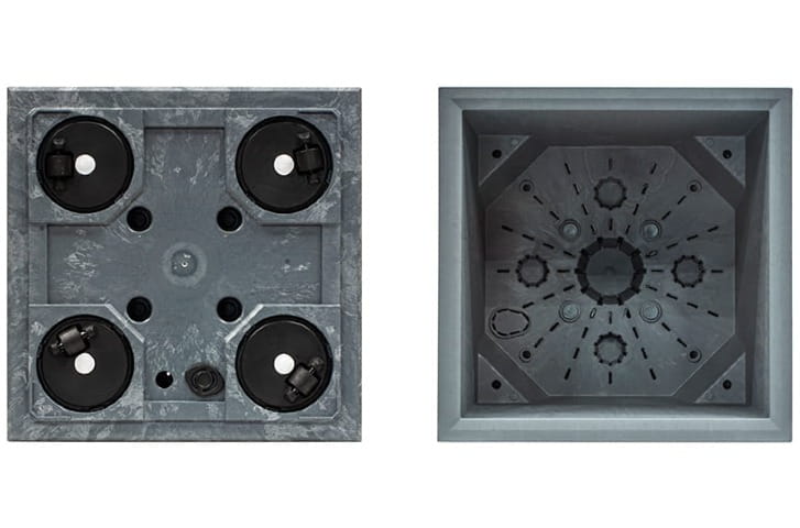 Donica ogrodowa 39 x 39 cm Sierra Beton Effect kolka prezentacja