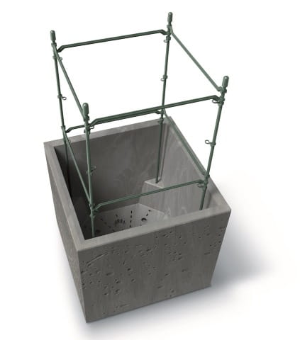 Specjalny stelaż pozwala na łączenie ze sobą doniczek