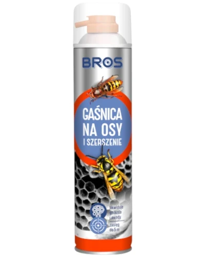 Wielkoobjętościowa gaśnica na osy i szerszenie Bros 600 ml, ciśnieniowy spray gaśniczy do bezpiecznego zwalczania gniazd