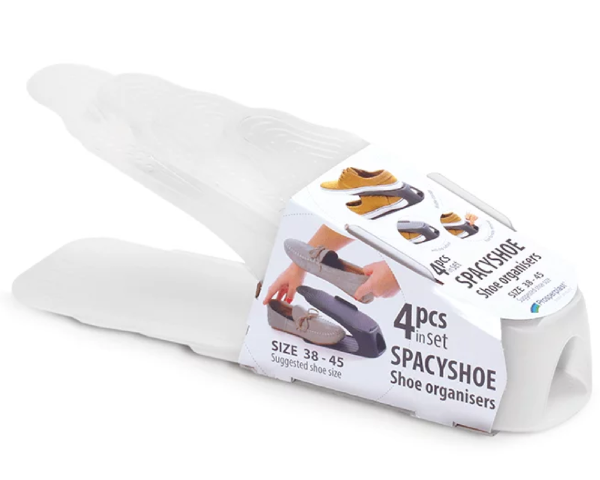 Organizer na buty 38–45 zestaw 4szt przezroczysty Spacyshoe