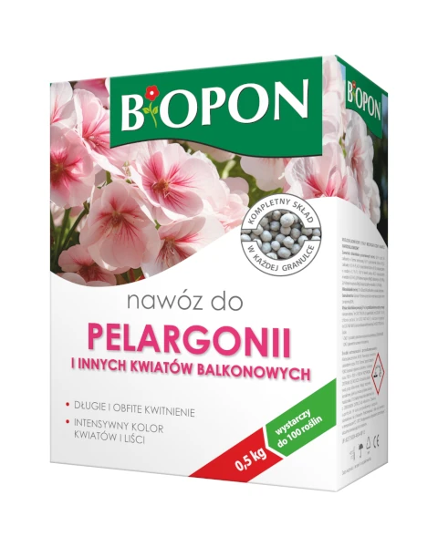 Wzmacniający nawóz do pelargonii Bopon, karton 500 g