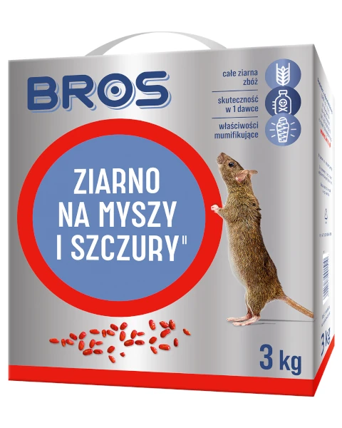 ziarno na myszy i szczury 3 kg BROS