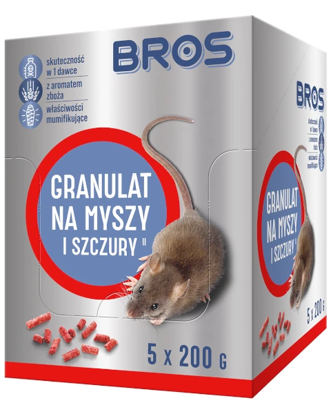 trutka na myszy i szczury 5 x 200 g BROS