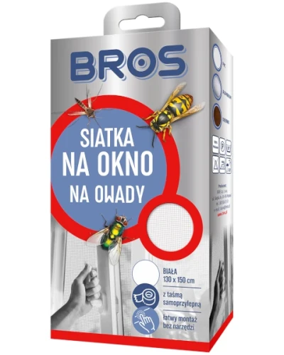 Siatka na okno 130x150 biala BROS