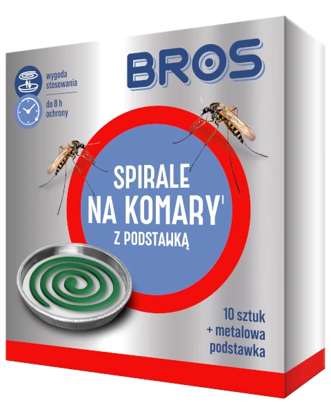 spirala na komary BROS z podstawką