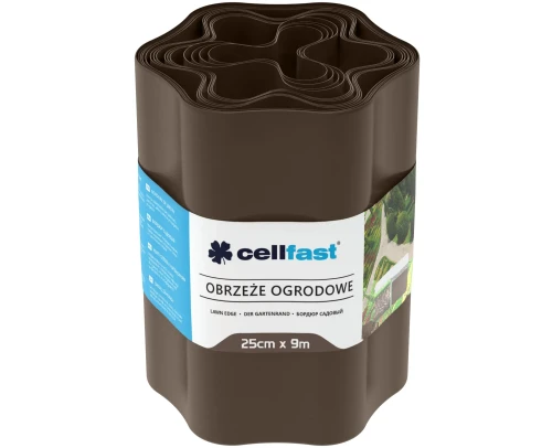 obrzeze ogrodowe  do trawnikow brazowe 25 cm x 9 m Cellfast
