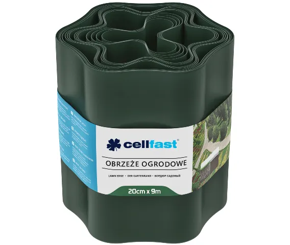 obrzeze ogrodowe faliste kolor zielony 20 cm x 9 m Cellfast
