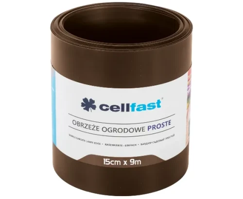 obrzeze ogrodowe proste brązowe 15 cm x 9 m Cellfast