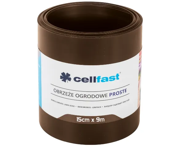 obrzeze ogrodowe proste brązowe 15 cm x 9 m Cellfast