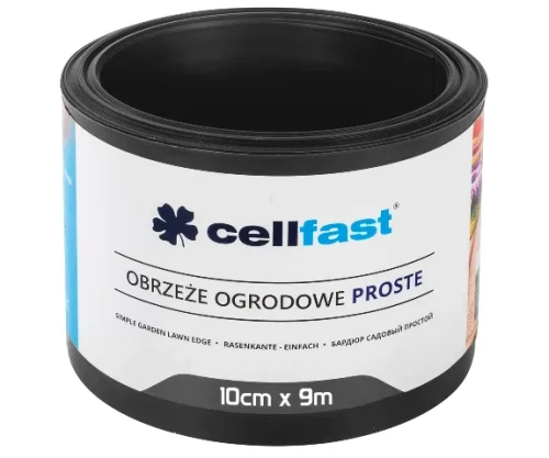 obrzeze ogrodowe proste czarne 10 cm x 9 m Cellfast