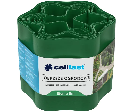 obrzeze ogrodowe faliste zielone 15 cm x 9 m Cellfast