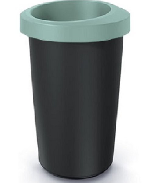 kosz na śmieci 25L czarno-zielony compacta r drop