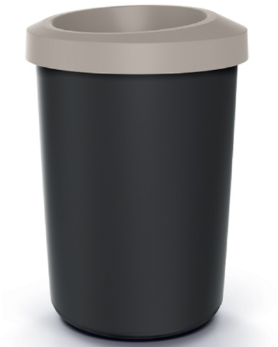 Pojemnik kosz na śmieci 35L czarno-brązowy Compacta R Drop