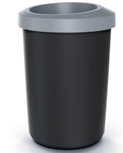 Pojemnik kosz na śmieci 35L czarno-szary Compacta R Drop
