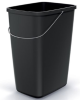 Kosz na śmieci odpady z rączką otwarty 12L czarny Compacta Q Basic