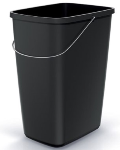 Kosz na śmieci odpady z rączką otwarty 12L czarny Compacta Q Basic