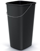 Kosz na śmieci odpady z rączką otwarty 25L czarny Compacta Q Basic