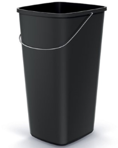 Kosz na śmieci odpady z rączką otwarty 25L czarny Compacta Q Basic