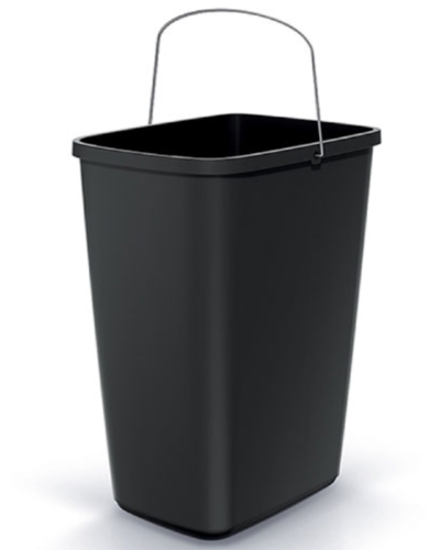 Kosz na śmieci odpady z rączką otwarty 12L czarny Compacta Q Basic