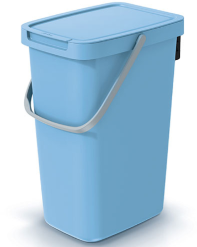 Kosz na śmieci pod zlew i na ścianę 12L jasny niebieski Systema Q Collect