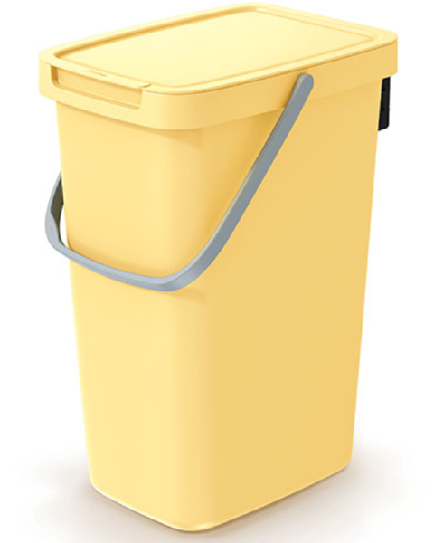 Kosz na śmieci pod zlew i na ścianę 12L jasny żółty Systema Q Collect