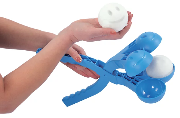 Śnieżkomat do robienia kulek śnieżnych podwójny niebieski Snowballee