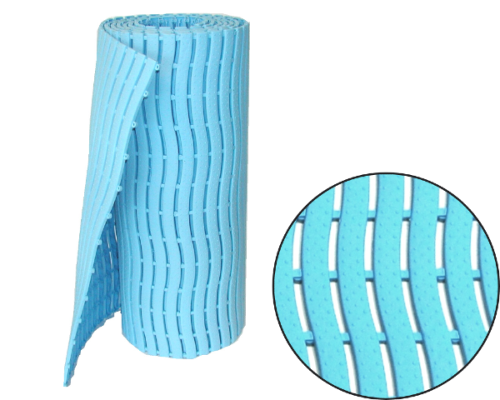 Mata higieniczna 58 cm rolka 16 mb Wave Pastel Blue