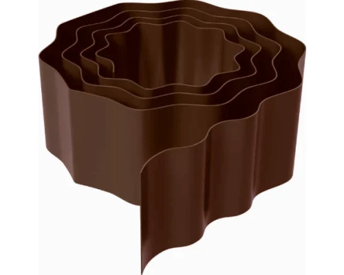 Obrzeże trawnikowe faliste brązowe 15 cm x 9 m RAMP