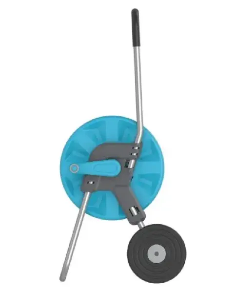 wozek na waz ogrodowy 60 m 1/2″ aluplus cellfast - widok z boku