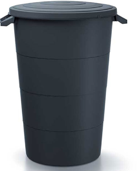 Kosz na odpady śmieci z pokrywą 120L antracyt Smooth
