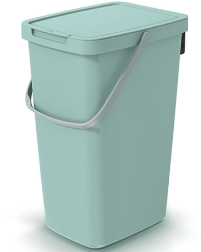 Kosz na śmieci odpady z rączką i klapą 20L jasny zielony Systema Q Collect
