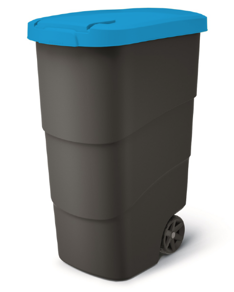 Kosz pojemnik na śmieci 90 L niebieski Wheeler.png