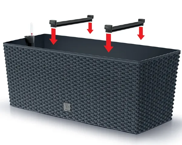 prosperplast rato case doniczka dekoracyjna 51 cm prezentacja wspornikow