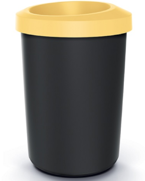 Pojemnik na śmieci 35 litrów czarno-żółty Compacta R Drop