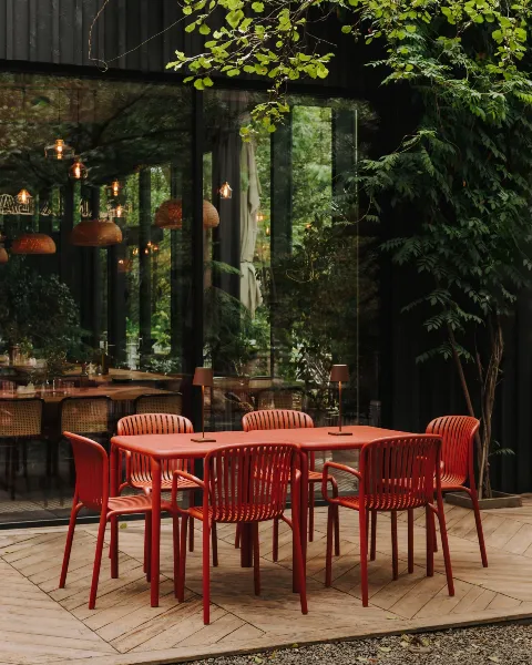 meble ogrodowe Brene FERNE aranzacja na tarasie