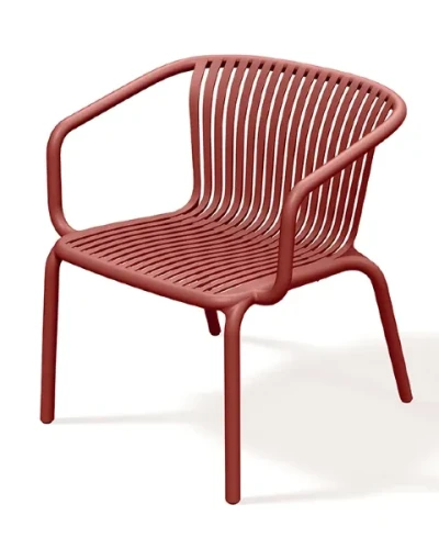 Fotel ogrodowy Brene czerwony retro red