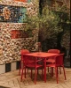 stol do restauracji czerwony retro red Brene