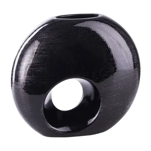 wazon_ceramiczny_czarny_w_srebrne_prążki_połysk_j1432_hawana