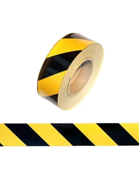 taśma samoprzylepna odblaskowa żółto-czarna