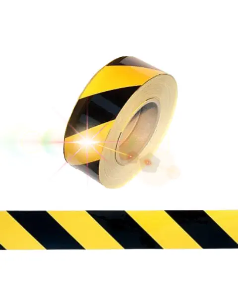 taśma odblaskowa żółto-czarna ostrzegawcza