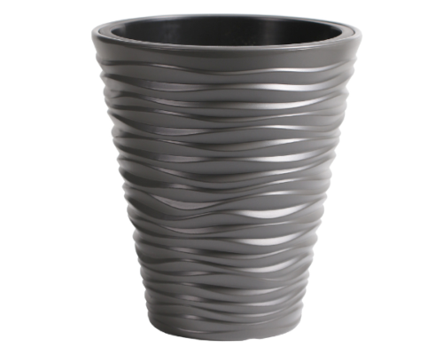 Ogrodowa donica mrozoodporna 37L z wkładem 18L szara Sand