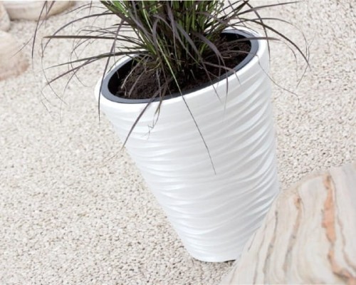 Ogrodowa donica mrozoodporna 37L z wkładem 18L szara Sand