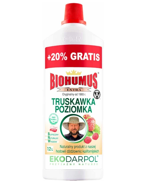 Nawoz biohumus Extra Truskawka i poziomka 1 litr + 20% gratis