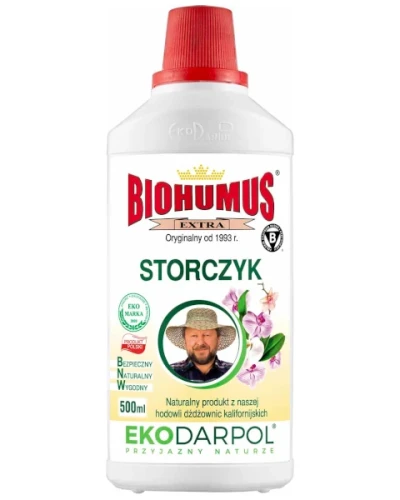 Ekologiczny nawóz płynny Biohumus Extra do storczyków i orchidei Ekodarpol, poręczna butelka 500 ml