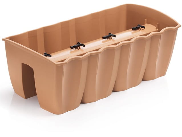 Skrzynka balkonowa na balustradę terakota 18 l Crown