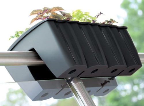 Skrzynka balkonowa 58 cm antracyt Crown Prosperplast aranzacja