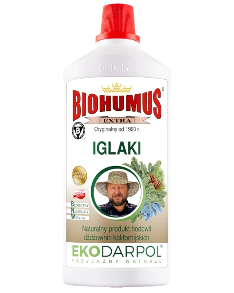 Ekologiczny nawóz płynny Biohumus Extra do iglaków Ekodarpol, butelka 1 L